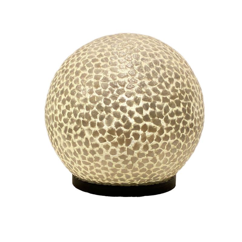 Lampe BOULE Nacre Blanche D30cm