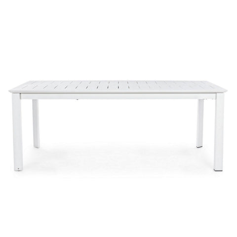 Table repas Extérieur KONNOR Blanc 110x200-300xH76cm