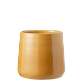 Cachepot Rond Céramique Ocre XL Ø33xH33 cm