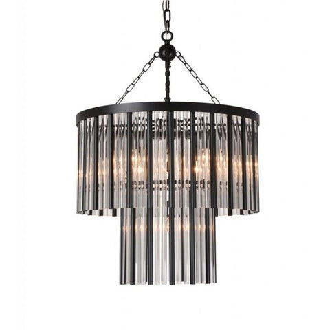 Lustre RIVOLI double NOIR d60 h84