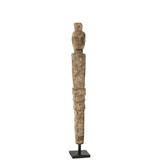 Statue LAUWRA Bois Naturel S Ø12xH80 cm