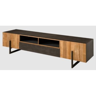 Meuble TV MOLENA 2 portes 1 tiroir 160x40xH50cm