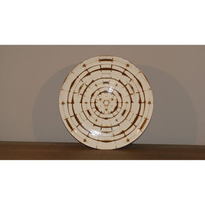 PLATE 26CM TRIBAL ROUND BROWN
