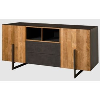 Bahut MOLENA 2 portes 2 tiroirs 145x40xH90 cm