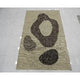 TAPIS REVERSIBLE TAUPE MOTIF ROND 160x230cm