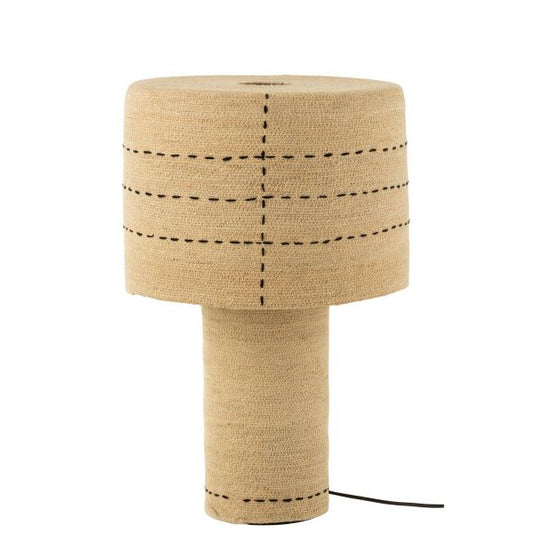 Lampe POINTS Jonc Naturelle/Noire Ø46xH46 cm