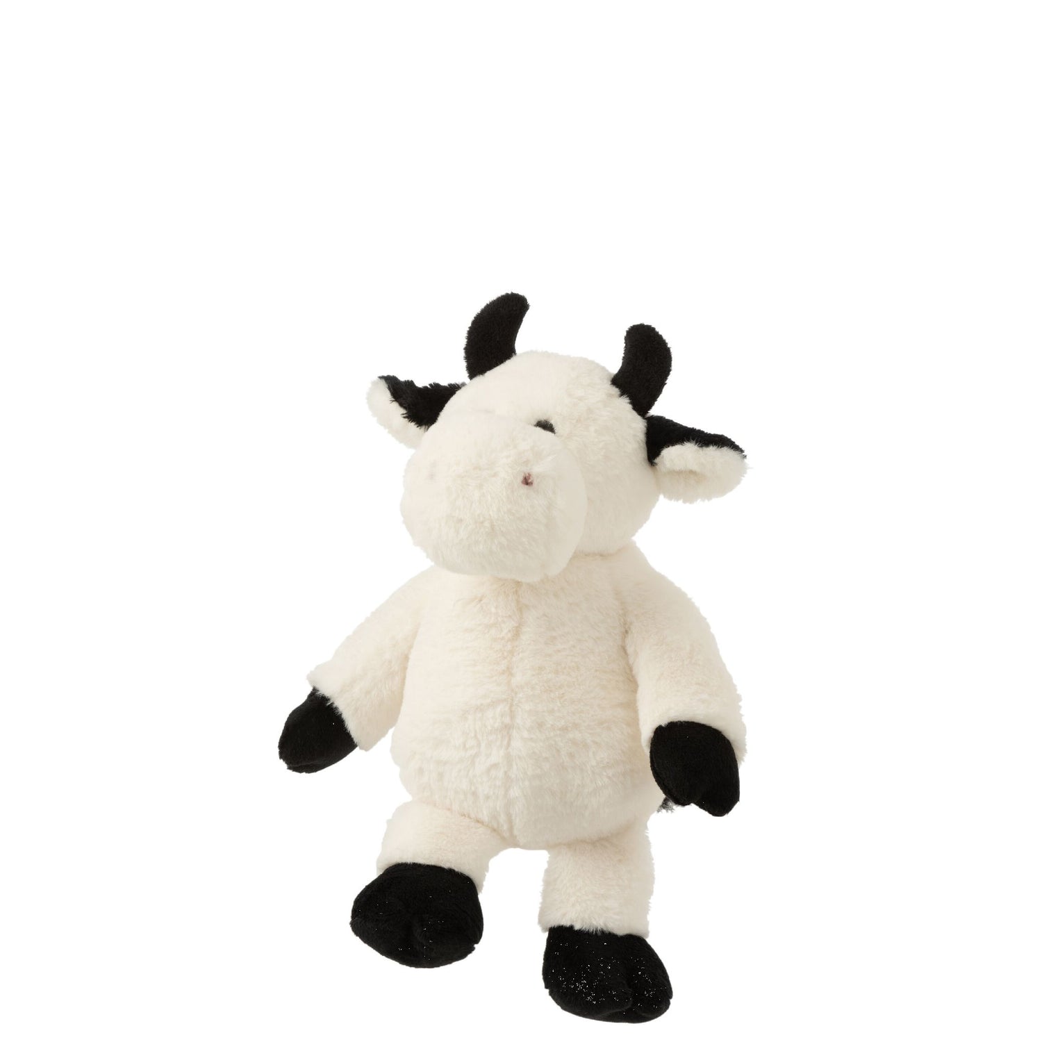 VACHE Peluche Ecru/Noir M 25x24xH26.5 cm