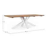 Table RAMSEY Blanc 240x100xH76 cm