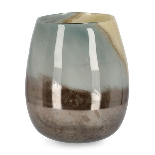 VASE MERCURY BOMB VERRE MARRON H31,5