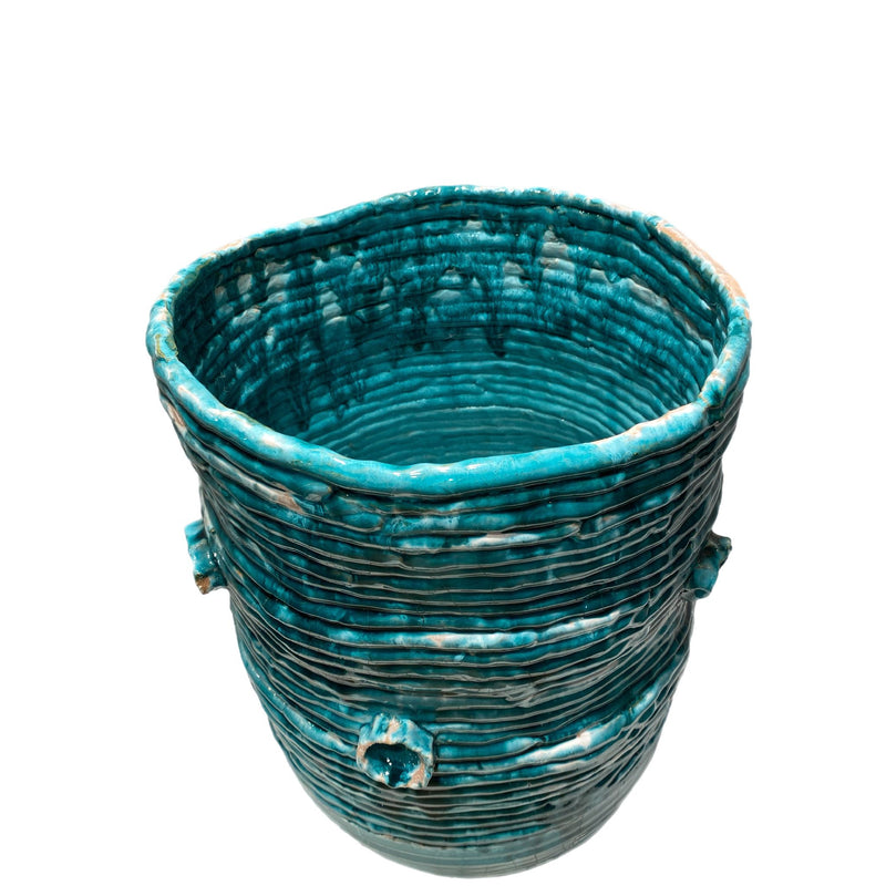 Vase serpentins 65 turquoise