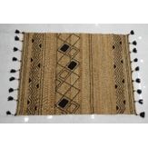 TAPIS JUTE POMPOM ETHNIQUE 200x300cm