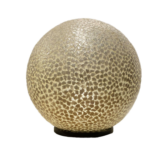 Lampe BOULE Nacre Blanche D50cm