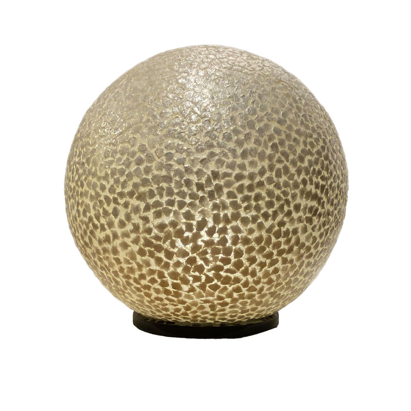 Lampe BOULE Nacre Blanche D50cm