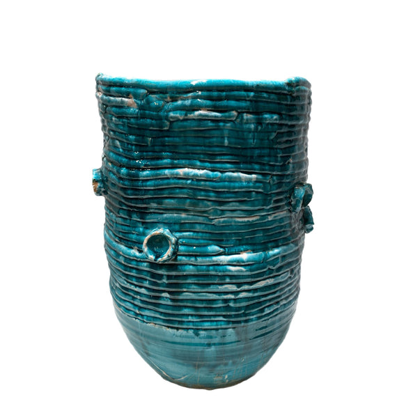 Vase serpentins 65 turquoise