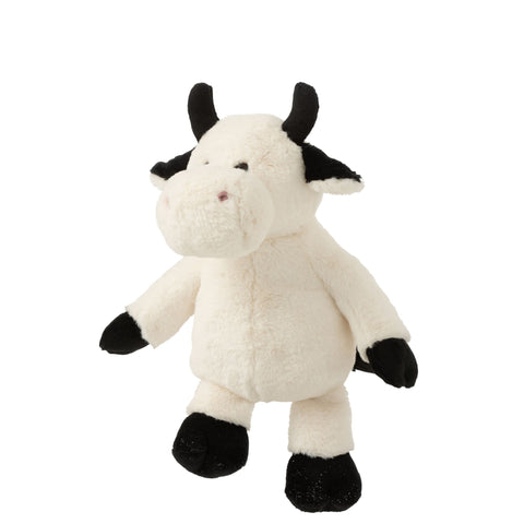 VACHE Peluche Ecru/Noir L 31x17xH40 cm