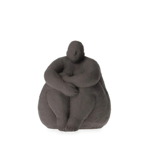 Statue SUMETTE Assise Anthracite 14x14xH17.5cm