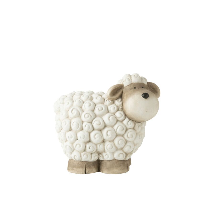 Mouton MAGNESIUM Blanc/Gris 40.5x25.5xH35.5 cm